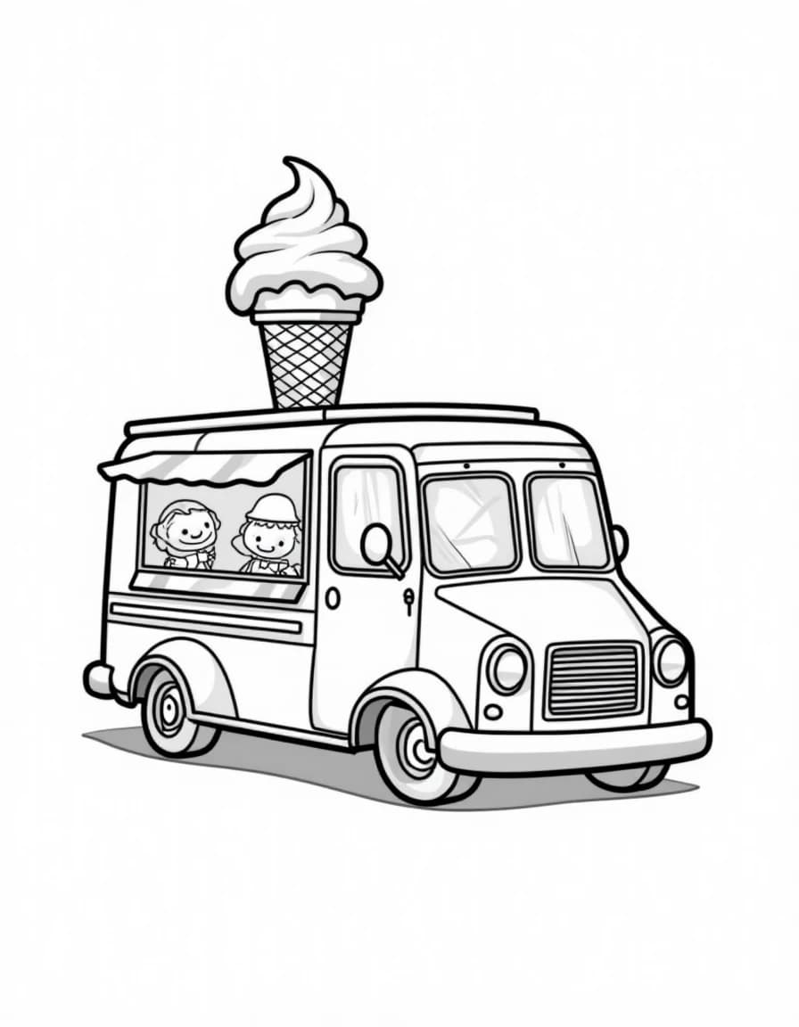 Ice Cream Truck coloring page