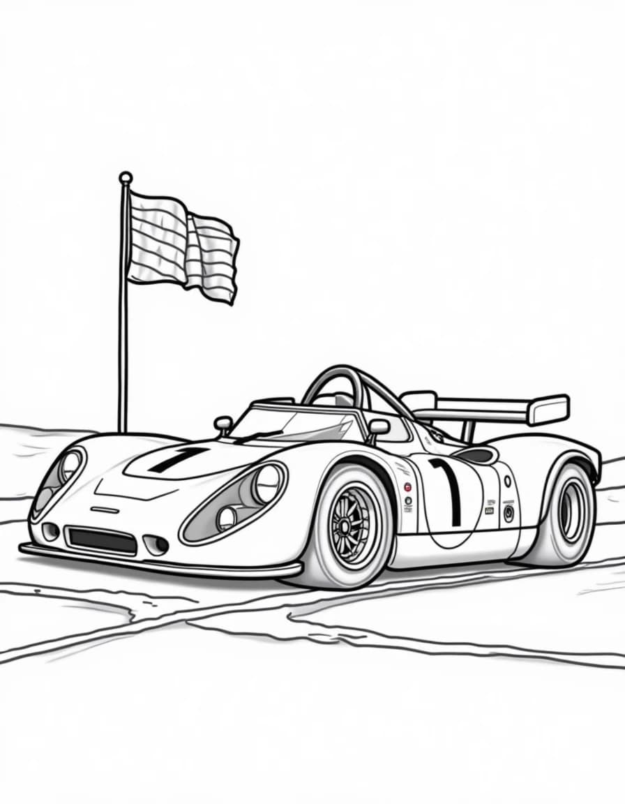 Race Car coloring page