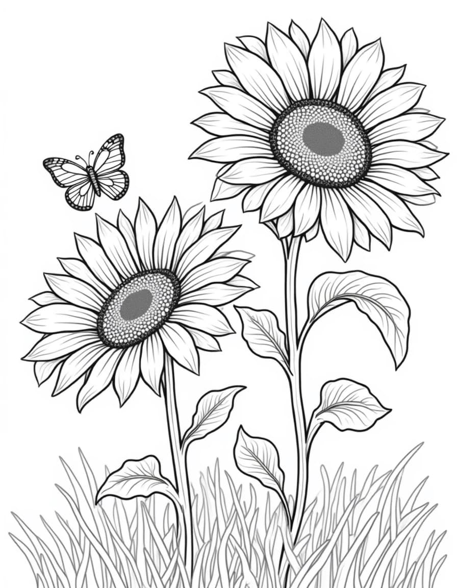 Flower Coloring Pages