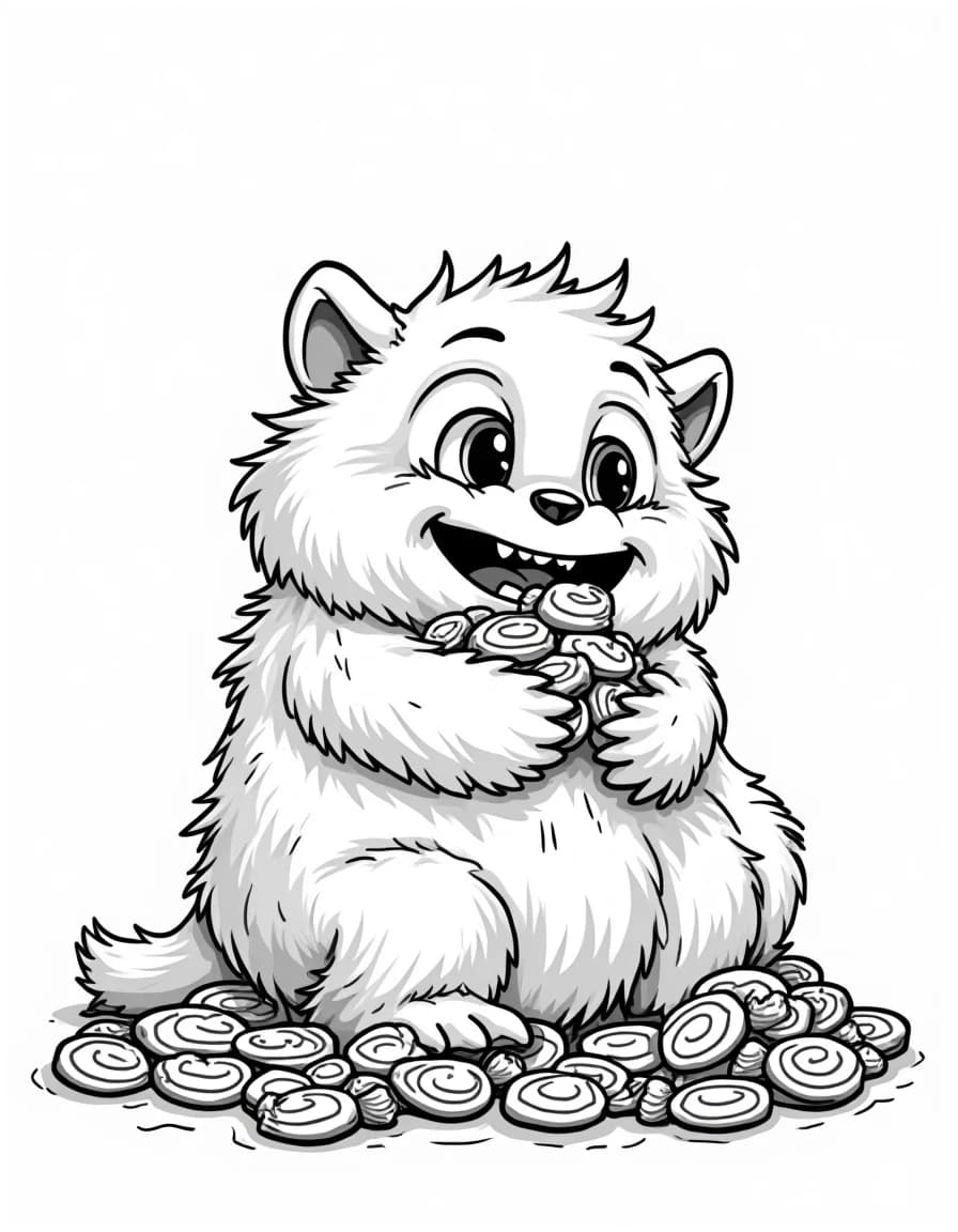 Candy Monster coloring page