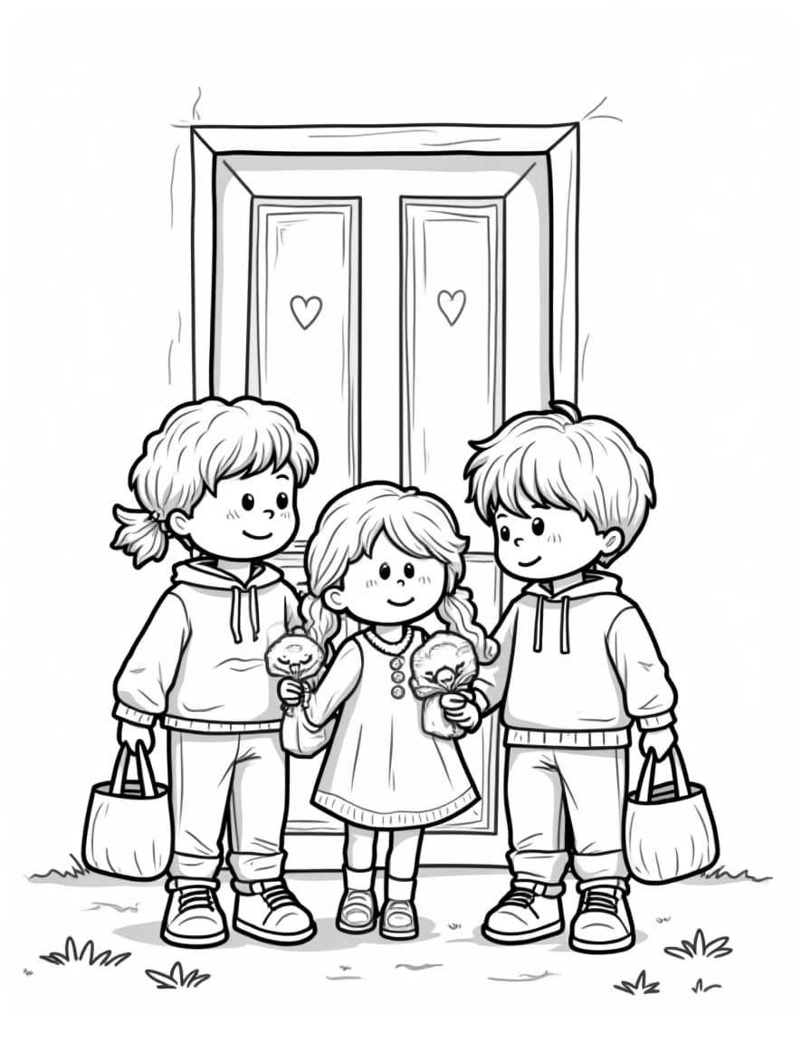 Trick or Treat coloring page