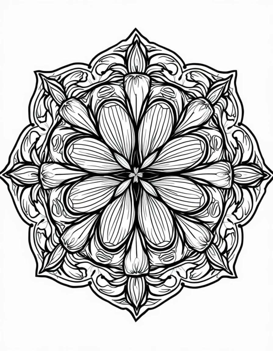 Butterfly Mandala โ free printable coloring page