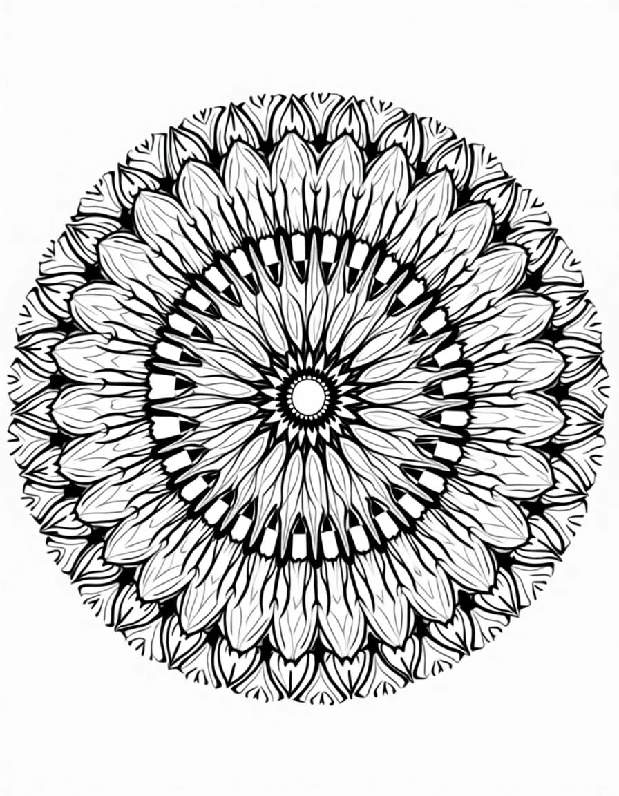 Classic Mandala coloring page