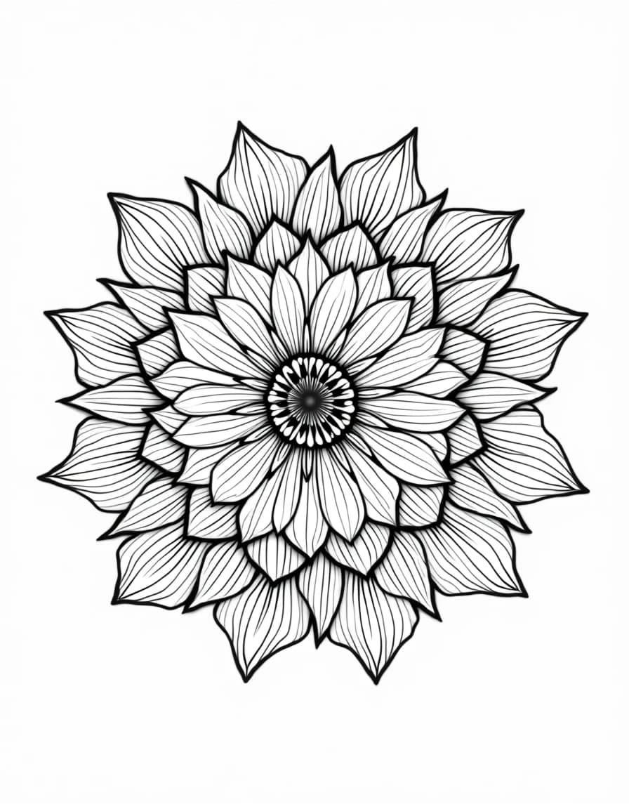 Flower Mandala coloring page