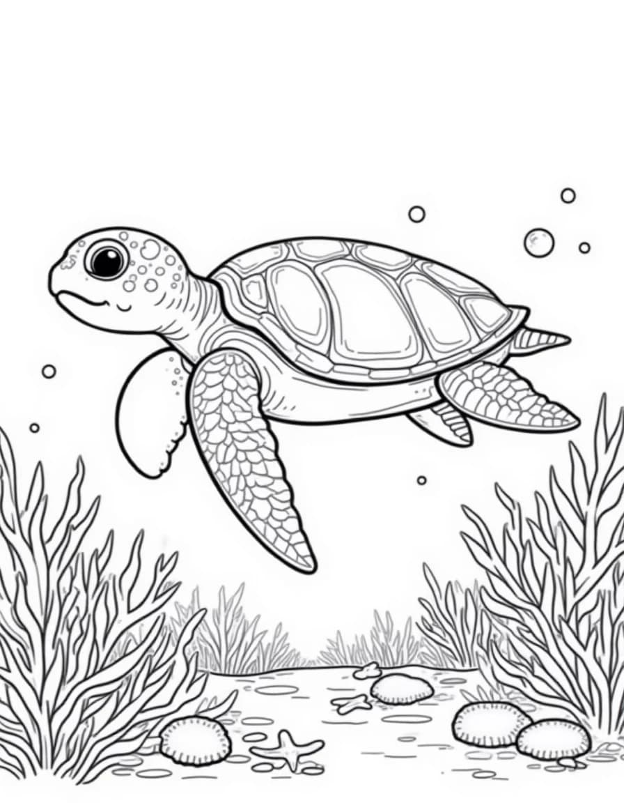 Sea Turtle coloring page