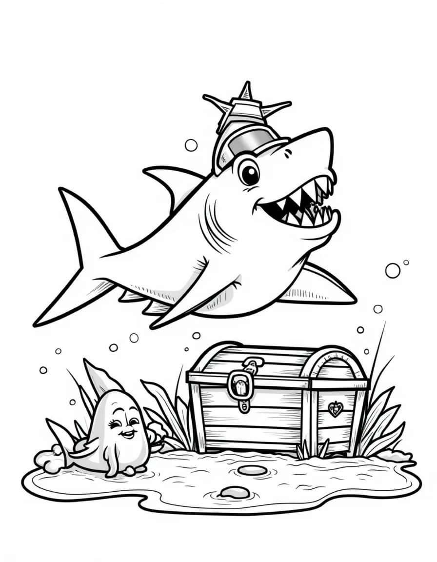 Smiling Shark coloring page