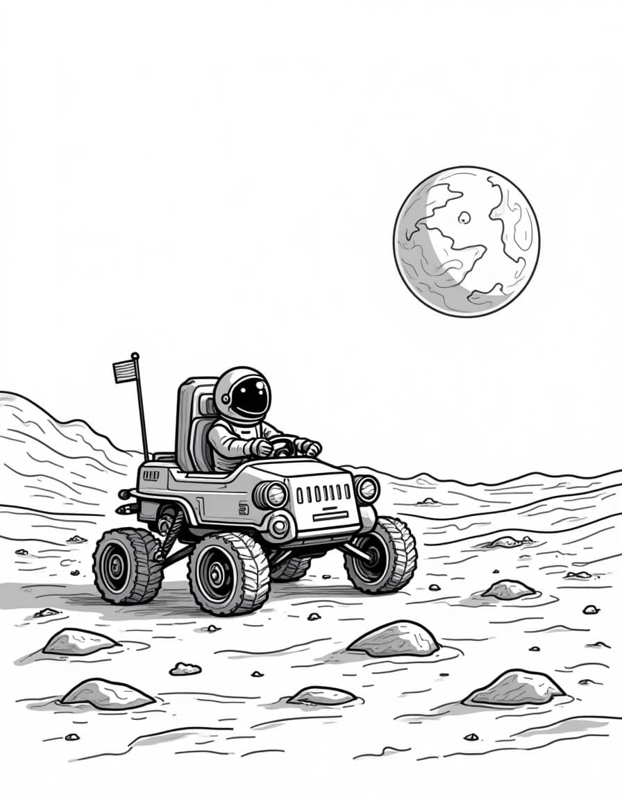 Moon Rover coloring page