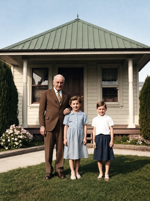 Restored and colorized photo